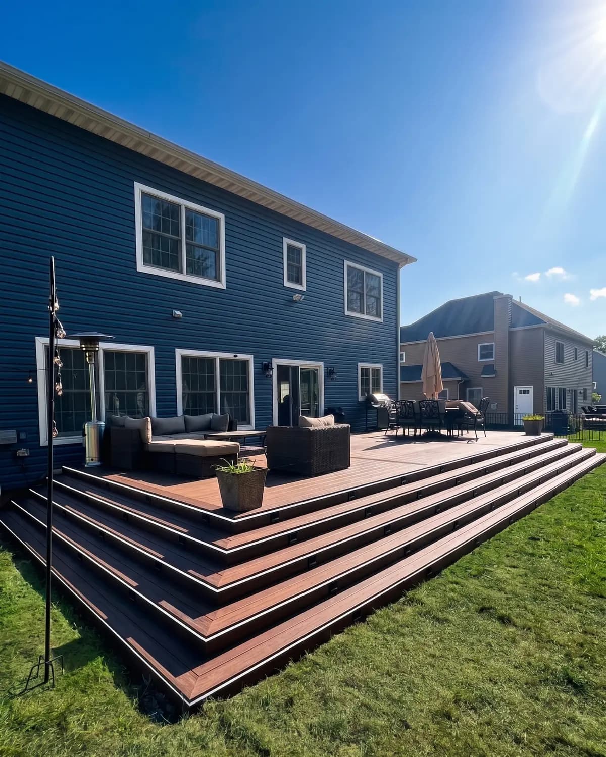 Ground-level composite deck — Montclair, NJ